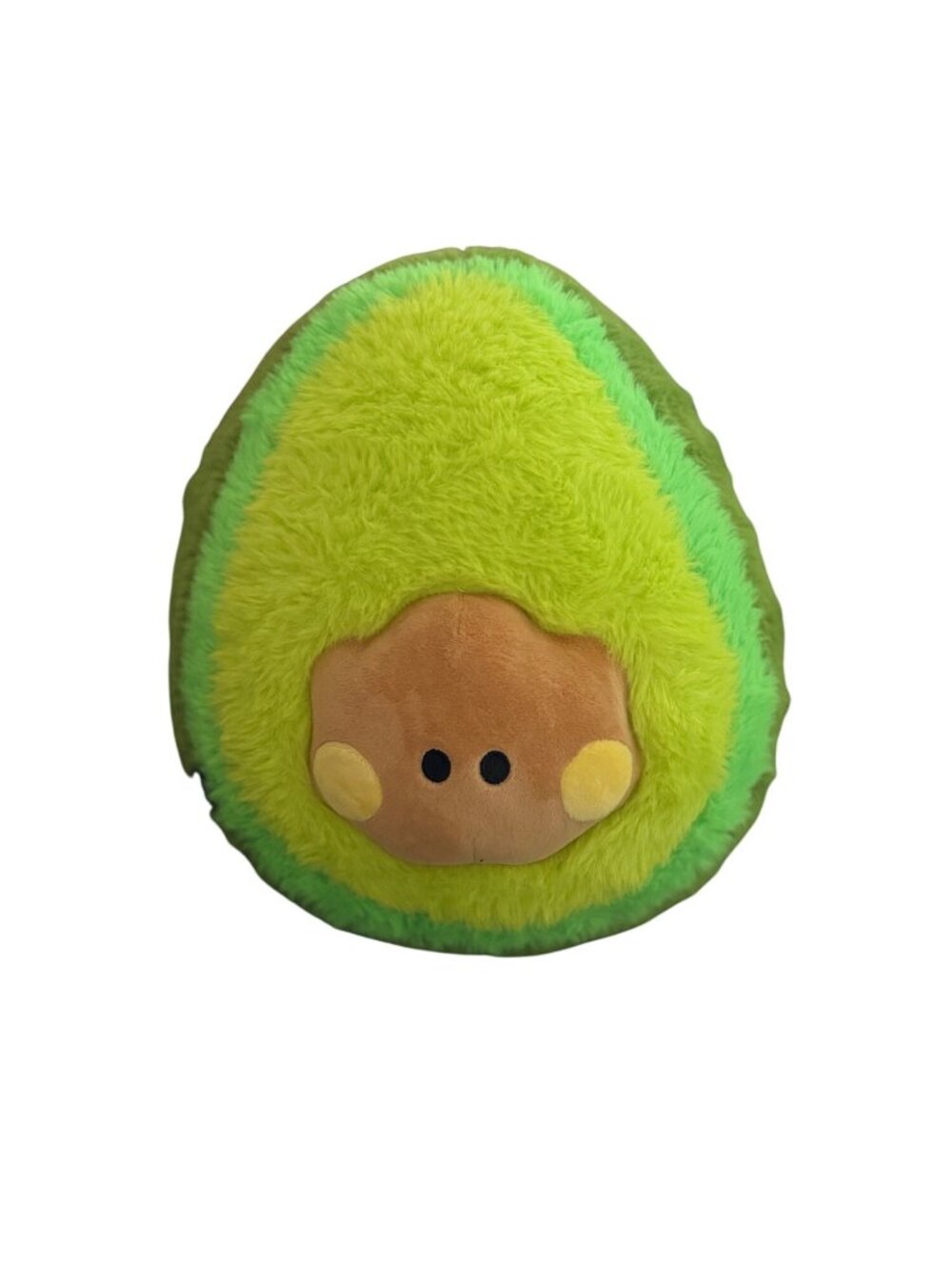 BT21 Shooky & Cooky Double Sided Avocado-Shaped Plush Toy With Reversible Faces